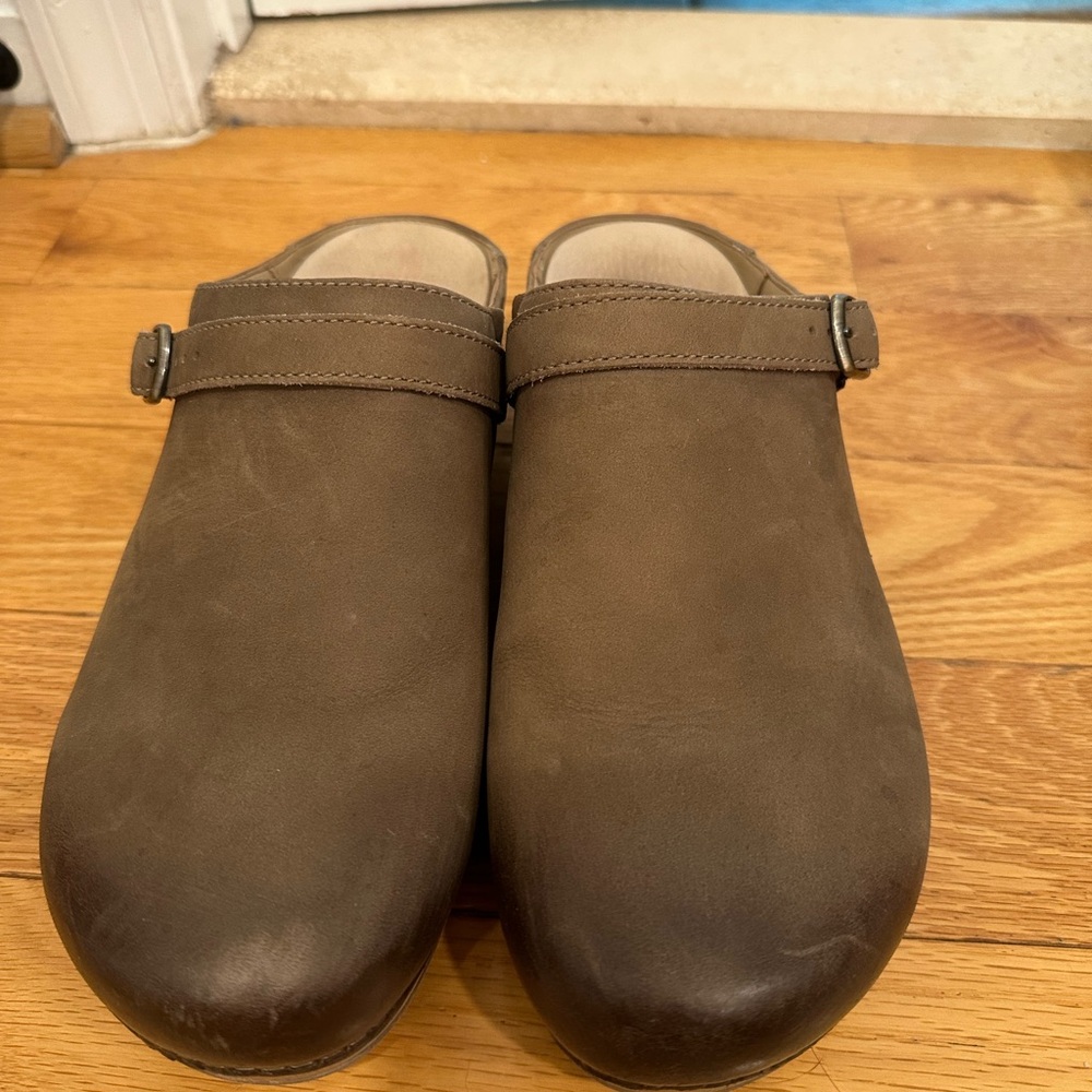 Dansko Brown Mules with Adjustable Strap